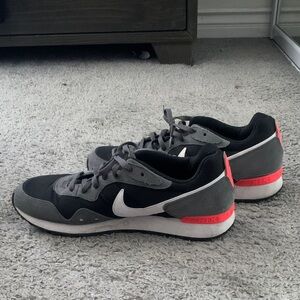 Nike Black and Gray Sneakers with Pink Highlights